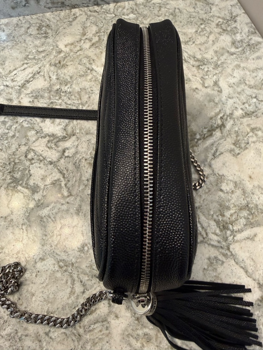 Saint Laurent YSL Monogram Mini Lou Camera Bag ~ Black with Silver Hardware - Picture 9 of 16